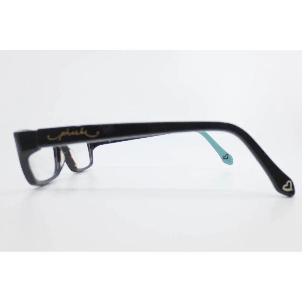 Phoebe Couture P246 Tortoise Teal Rectangular Eyeglass Frames 52 17 135 Womens